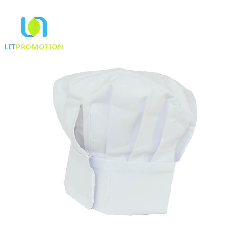 2017 promotional white cheap printed cook cotton chef hat