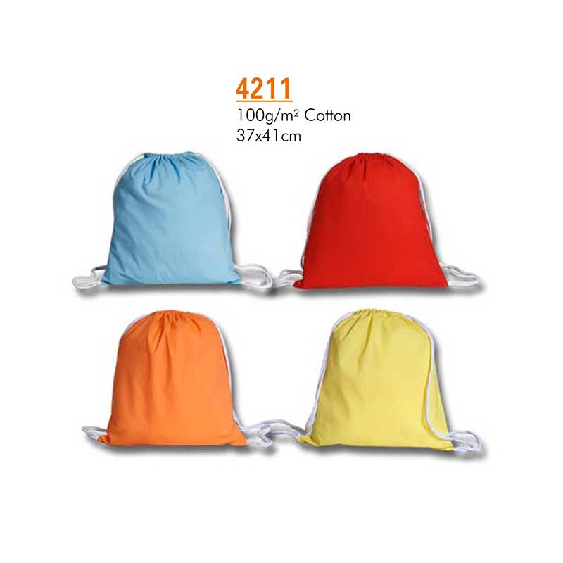 Basic Cotton Drawstring Backpack