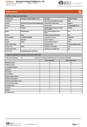BSCI AUDIT