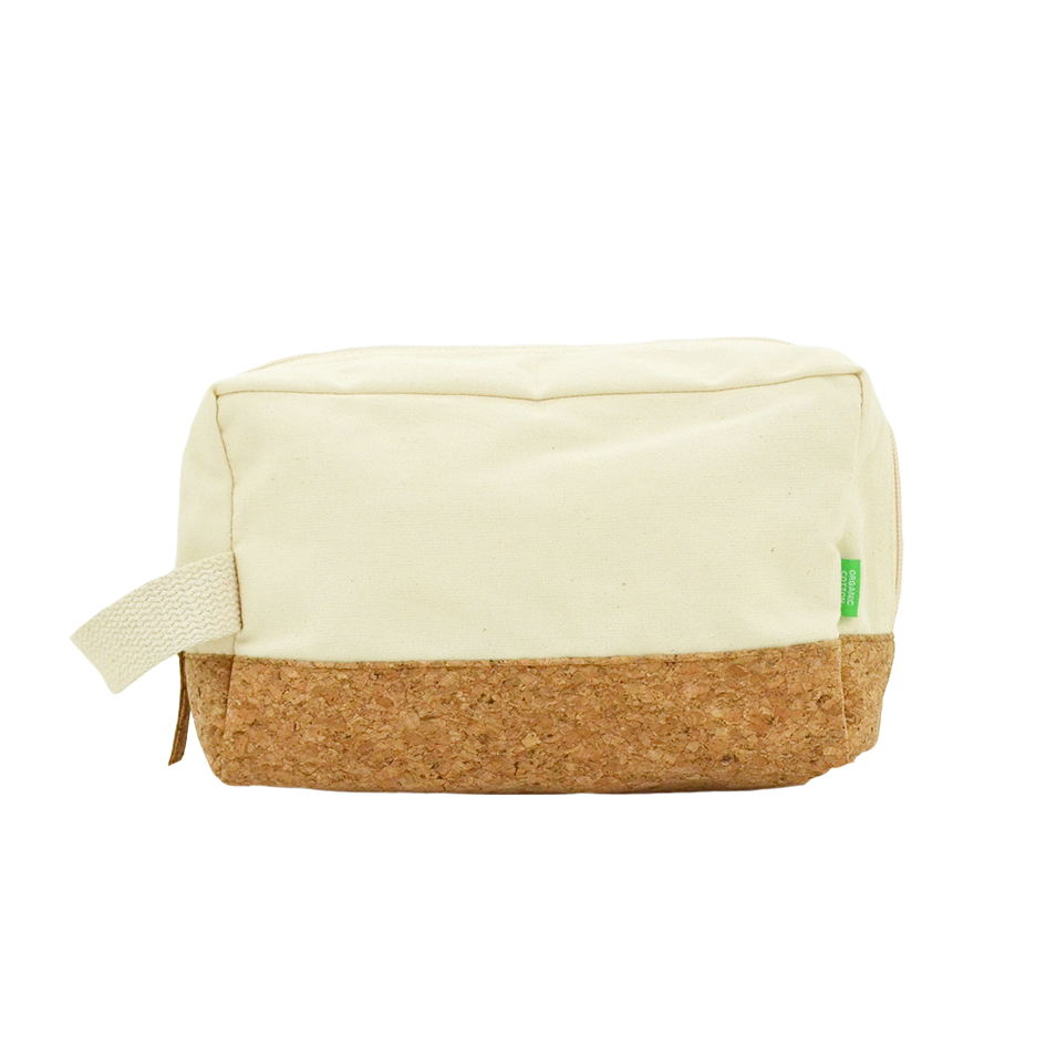 CP1019 CANVAS/CORK COSMETIC POUCH