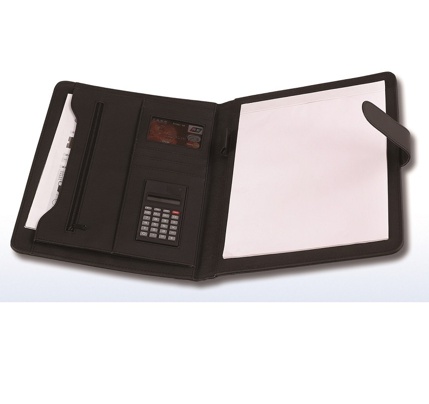 A4 smart padfolio with calculator inside
